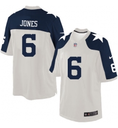 Men's Nike Dallas Cowboys #6 Chris Jones Limited White Throwback Alternate NFL Jersey