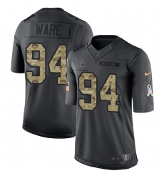 Men's Nike Dallas Cowboys #94 DeMarcus Ware Limited Black 2016 Salute to Service NFL Jersey