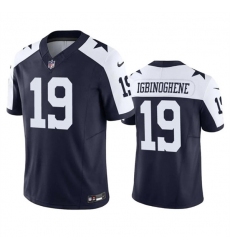 Men's Dallas Cowboys #19 Noah Igbinoghene Navy White 2023 F.U.S.E. Vapor Limited Football Stitched Jersey