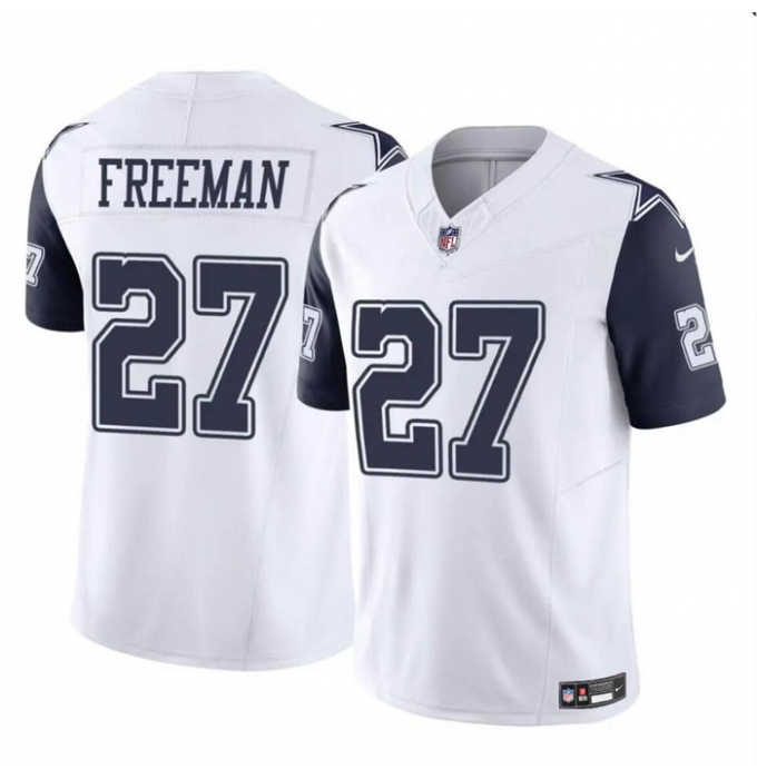 Men's Dallas Cowboys #27 Royce Freeman White 2023 F.U.S.E Color Rush Limited Football Stitched Jersey