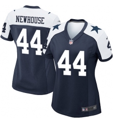 Women's Nike Dallas Cowboys #44 Robert Newhouse Game Navy Blue Throwback Alternate NFL Jersey