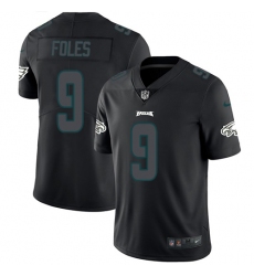 Men's Nike Philadelphia Eagles #9 Nick Foles Limited Black Rush Impact NFL Jersey