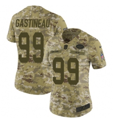 Women's Nike New York Jets #99 Mark Gastineau Limited Camo 2018 Salute to Service NFL Jersey