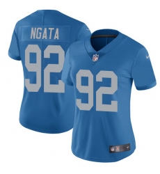 Women's Nike Detroit Lions #92 Haloti Ngata Limited Blue Alternate Vapor Untouchable NFL Jersey