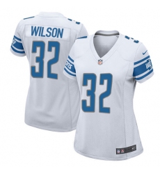 Women's Nike Detroit Lions #32 Tavon Wilson Game White NFL Jersey
