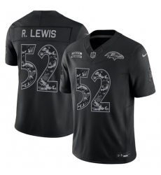 Men's Baltimore Ravens #52 Ray Lewis Black F.U.S.E. 2026 Salute to Service Limited Football Stitched Jersey