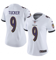 Women's Nike Baltimore Ravens #9 Justin Tucker White Vapor Untouchable Limited Player NFL Jersey Women's Nike Baltimore Ravens #9 Justin Tucker White Vapor Untouchable Limited Player NFL Jersey