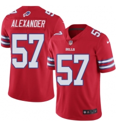 Men's Nike Buffalo Bills #57 Lorenzo Alexander Elite Red Rush Vapor Untouchable NFL Jersey