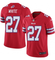 Men's Nike Buffalo Bills #27 Tre'Davious White Elite Red Rush Vapor Untouchable NFL Jersey
