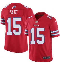 Men's Nike Buffalo Bills #15 Brandon Tate Elite Red Rush Vapor Untouchable NFL Jersey
