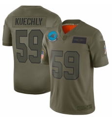 Youth Carolina Panthers #59 Luke Kuechly Limited Camo 2019 Salute to Service Football Jersey