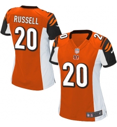 Women's Nike Cincinnati Bengals #20 KeiVarae Russell Game Orange Alternate NFL Jersey