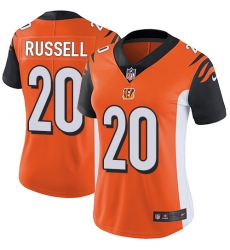 Women's Nike Cincinnati Bengals #20 KeiVarae Russell Vapor Untouchable Limited Orange Alternate NFL Jersey
