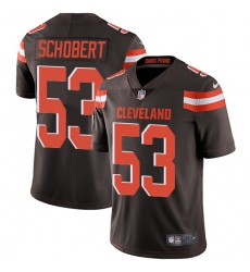 Men's Nike Cleveland Browns #53 Joe Schobert Brown Team Color Vapor Untouchable Limited Player NFL Jersey