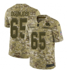 Youth Nike Cleveland Browns #65 Larry Ogunjobi Limited Camo 2018 Salute to Service NFL Jersey