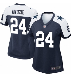 Women's Nike Dallas Cowboys #24 Chidobe Awuzie Game Navy Blue Throwback Alternate NFL Jersey