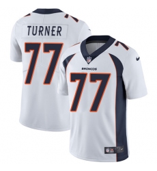Men's Nike Denver Broncos #77 Billy Turner White Vapor Untouchable Limited Player NFL Jersey