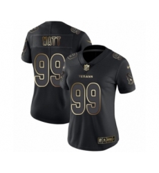 Women's Houston Texans #99 J.J. Watt Black Gold Vapor Untouchable Limited Football Jersey
